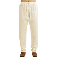 Diwas By Manyavar Men's Cotton Solid Churidar (Cream,M)