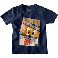 Bon Organik Tom & Jerry Navy Boys Cotton Tshirt (Bon11070-8-9Y)
