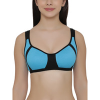 Clovia Women's Cotton Rich Solid Non-Padded Full Cup Wire Free T-Shirt Bra (Br0740P08_Light Blue_34B)