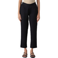 Aurelia Cotton Blend Strechable Trouser For Women | Ankle Length Trouser For Women | Cotton Blend Trouser For Women | Pants For Women