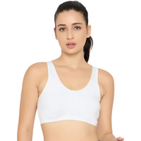 Clovia Women's Cotton Solid Non-Padded Full Cup Wire Free Teen Bra (Br0051A18_White_Xl)