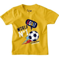Bon Organik Boy's Regular Fit T-Shirt (Bon11726_Mustard