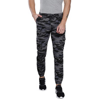 Dennis Lingo Camouflage Print Cotton Men's Casual Drawstring Joggers, Straight Fit, Mid Rise, Ankle Length Athletic Track Pants, Workout Pants With Pockets, Sportswear For Men, Trousers