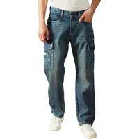 Dennis Lingo Men's | Mid Blue Denim | Mid Rise | Relaxed Fit Jeans (Dlmjns24028_Mb_36)