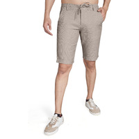Divisive Men's Relaxed Fit Cotton Linen Blend Shorts (Dsrt62_28_Camel)