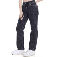 Divisive Women's Loose Straight Fit Denim Jeans (Dwj1_30_Black)