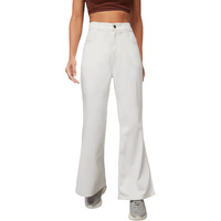 Dolce Crudo Women's Bootcut High Rise Regular Stretchable Denim Jeans (Doss23Den12-53-363-38, Snow White, 38)