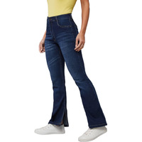 Dolce Crudo Women's Bootcut Mid Rise Regular Length Denim Stretchable Jeans (Doss24Den68-50-115-26, Blue, 26)