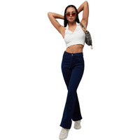 Dolce Crudo Women's Boot Cut High/Mid Rise Regular/Cropped Stretchable Denim (Plus Size) Jeans (Doss24Den79-18-320-36, Presidential Blue, 36)