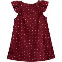 A.T.U.N. (All Things Uber Nice) Girl's Crepe A-Line Mini Dress (Gdrs Reb Mpd_Maroon-White_3-4 Years)