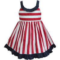 A.T.U.N Cotton Skater Dress (Gdrs Jul Rsn_White-Red_12-13 Yr)
