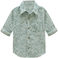 A.T.U.N. Boys Shirt_Bsht Sgw Flr_1-2Y_Sea Green-White
