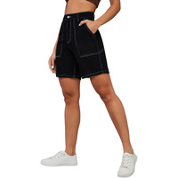 Dolce Crudo Swing Swagger Denim Shorts Black