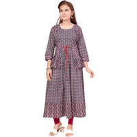 Aarika Girls Grey Color Printed Kurti (Kurti-K-594-Grey-32)