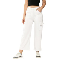 Aarika Womens Casual Wear White Colour Solid Nylon Pant (28-34)