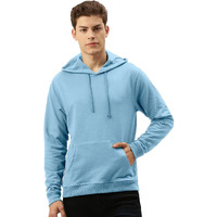 Elliti Casul Wear Trendy And Styalist Look Hooded Neck Full Sleeve Cotton Fleece Woolen Hoodie For Winter, Warmt-Shirt, Cozy And Fashionable Cold Weather, Sweatshirt For Men Sky Blue