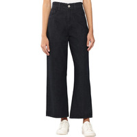 Aarika Girls Casual Wear Black Colour Solid Denim Jeans (9-14 Years)