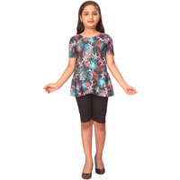 Aarika Girl's Contemporary One Piece Swimsuit (New_Sonata-Digital-Printed_Black