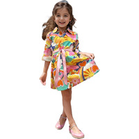 A.T.U.N. (All Things Uber Nice) Summer Floral Shirtdress For Girls Multicolour