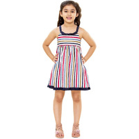 A.T.U.N Baby Girl's Cotton Skater Knee Length Dress (Gdrs Jul Msn_Multicoloured_1-2 Y)