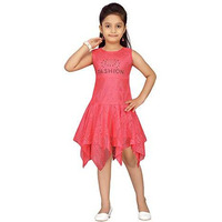 Aarika Girl's Net A-Line 5-6 Years Dress (Nv-Fk-20802_Gajri