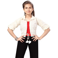 Aarika Girl's A-Line Coat (Jk-5021_Cream