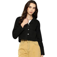 Aarika Womens Black Colour Denim Denim Jacket-(S-Xl)-(Dn-W-151-Black-M)
