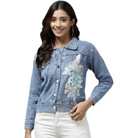 Aarika Girl's A-Line Coat (New_Dn-112_Denim Blue_12-13 Years)