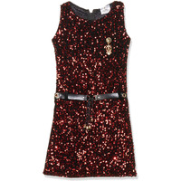 Aarika Girl's Cotton Blend Skater Knee-Length Special Occasion Dress (Dr-1600_Red_34)