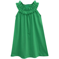 A.T.U.N Girl's Cotton A-Line Mini Dress (Gdrs Trc Grn_Green_3-4 Yr)