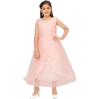 Aarika Girls Peach Colour Solid Gown (G-9697-Peach-24)