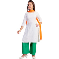 Aarika Girls Casual Wear White Colour Solid Cotton Blend Kurti-(8-15 Years)-(New-Kurti-Tr-K-1066-White-38)
