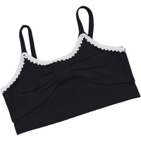 Addyvero Girls/Kids Solid Stylish Neck Lace In Front Sleeveless Regular Fit Girls Cami Top (Black, 7-8Y)