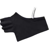 Addyvero Girls/Kids Solid One Shoulder Lace With Ruffles Sleeveless Regular Fit Girls Cami Top (Black, 8-9Y)