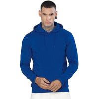 Adro Men's Cotton Neck Hooded Sweatshirt (H24-M-Pln-Rb_Royal Blue