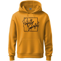 Adro Men's Cotton Neck Hooded Sweatshirt (H24-Fect-Mu_Mustard