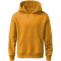 Adro Men's Cotton Neck Hooded Sweatshirt (H22-M-Pln-Mu_Mustard_M)