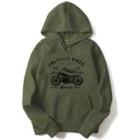 Adro Men's Cotton Neck Hooded Sweatshirt (H21-M-Ame-Ol_Olive_M)