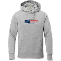 Adro Men's Cotton Blend Neck Hooded Sweatshirt (H24-Flag-Gr_Grey