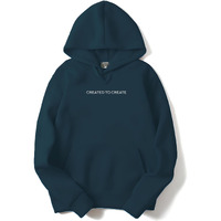 Adro Mens Printed Hoodies In Premium Cotton Fleece 340 Gsm (H23-M-Cre-Sb_Teal_M)