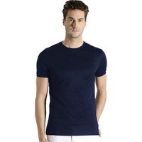 Adro Men's Cotton Plain T-Shirt (Rnf-M-Pln-Nb_Navy_Xl)