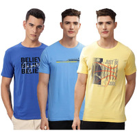 Adro 100% Cotton Lycra Tshirts For Men Combo Pack Of 3 | Regular Fit | Printed T Shirt | Round Neck Half Sleeve| Mens Tshirts|Rcm3_Bcl-Ly_Rac-Sk_Inv-Rb_3Xl