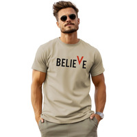 Adro Tshirt For Menprinted T-Shirt For Mencotton T-Shirtmens Tshirtrn24-M-Bvv-Be-S Beige