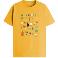 Adro T Shirts For Boys & Girls || Creative Learning Design Printed T-Shirt || Ages 3-14 || 100% Cotton Round Neck Tshirt For Kids||Krn-Veg-Mu-9-10Y Mustard