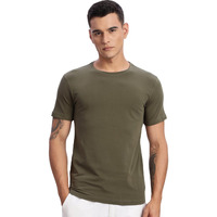 Adro T-Shirts For Menregular Fit Plain T Shirt Cotton Tshirt | Rn24-M-Pln-Ol-Xl Olive