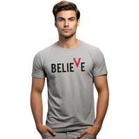 Adro Tshirt For Menprinted T-Shirt For Mencotton T-Shirtmens Tshirtrn24-M-Bvv-Gr-2Xl Grey