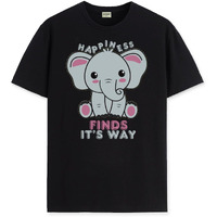 Adro T Shirts For Boys & Girls | Elephant Printed T-Shirt | Ages 3-14 | 100% Cotton Round Neck Tshirt For Boys |Krn-L2-Finds-Bl-7-8Y Black