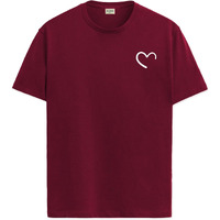 Adro Men's Solid Regular Fit T-Shirt (Rn24-Stick-Half-Mr_Maroon