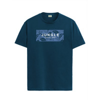 Adro Mens Printed T Shirt | The Super Soft Tshirt In India| Pure Cotton Lycra Breathable Fabric| 4 Way Stretch Smart Tech Fabric| Round Neck T-Shirt (Also In Plus Size) Rn25-St-Jngl-Sb-L Teal