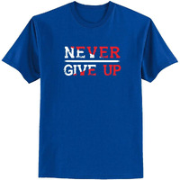 Adro Naver Give Up Design Printed T-Shirt For Men (Rnr-S36-Ngu-Rb_Royal Blue_L)